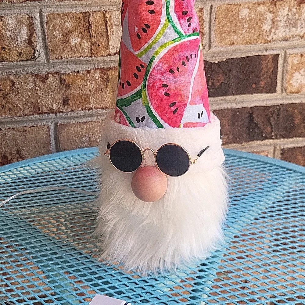 Handcrafted Gnome Lantern Lamp Watermelon